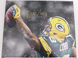 Randall Cobb Autographed Green Bay Packers Canvas Print