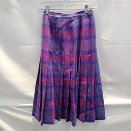 Pendleton Wool Plaid Pleated Skirt Women's Size 6