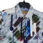NWT Robert Graham Mens White Abstract Spread Collar Button-Up Shirt Size M image number 3