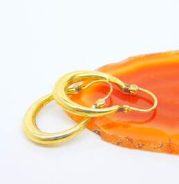 14K Yellow Gold Hoop Earrings 1.3g alternative image