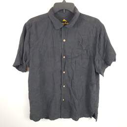 Tommy Bahama Men Black Printed Button Up Shirt M