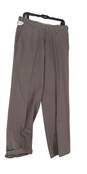 Mens Gray Flat Front Pocket Regular Fit Dress Pants Size 33X32 image number 1