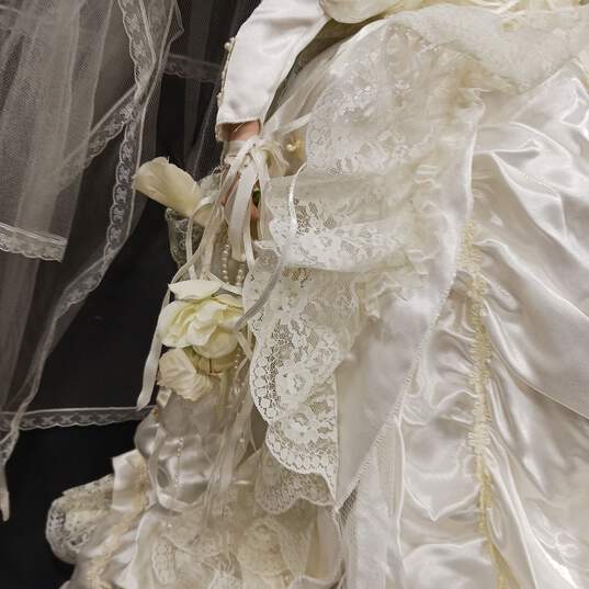 Vintage Porcelain Wedding Themed Doll w/Dress image number 5