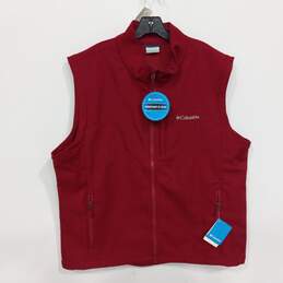 Men's Columbia Softshell Red Vest Sz XXL NWT