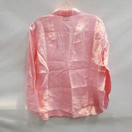 J Jill Pink Love Linen Button Up Shirt NWT Petite Size XS alternative image