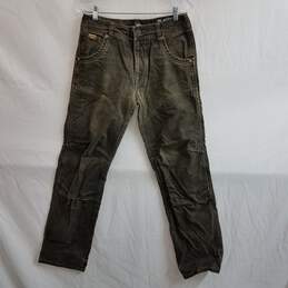 Kuhl green washed moto denim pants size 16 short
