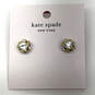 Designer Kate Spade Stylish Gold-Tone Crystal Pave Stone Ball Stud Earrings image number 1