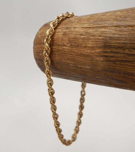 14K Yellow Gold Rope Chain Bracelet
