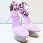 Chase + Chloe Serenity 2 Lace Up Stiletto Heels Purple 7.5 image number 4