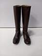 Frye Women's 3476431-DBN Brown Leather Melissa Riding Boots Size 7B image number 1