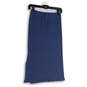 NWT Womens Blue Flat Front Side Slit Pull On Straight & Pencil Skirt Size S image number 2