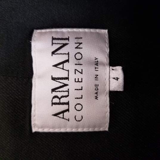 Armani Collezioni Women Black Pinstriped Blazer 4 image number 4