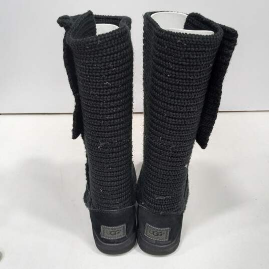Ugg Women's Black Knit Boots Size 6 image number 4