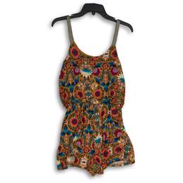 Living Doll Womens Multicolor Floral Sleeveless One Piece Romper Size Small alternative image