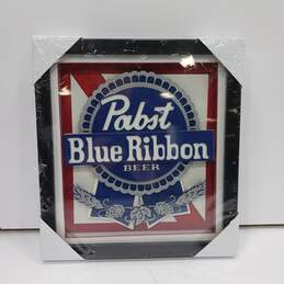 Framed Pabst Blue Ribbon Beer 3D Art Shadow Box Decor NIP