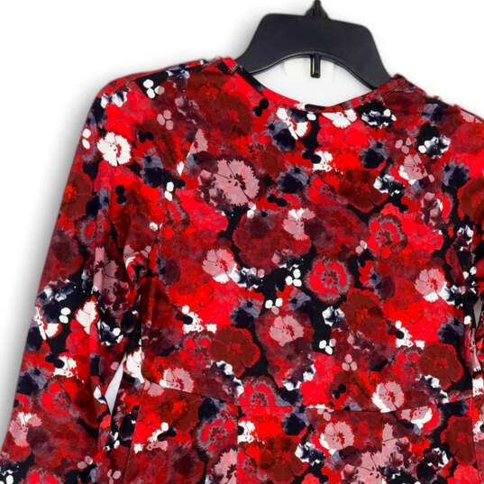 NWT Womens Multicolor Floral Long Sleeve Pullover Fit & Flare Dress Size 1 image number 3