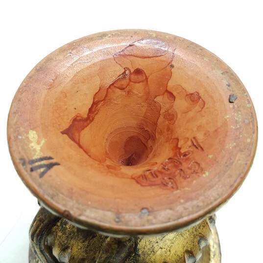 Vintage Gilded Italian Urn Footed Ceramic Planter 12 inch H image number 6