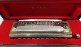 VNTG Hohner Brand Chromonica 260 Model Key of C Harmonica w/ Hard Case