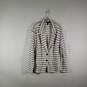 Womens Striped Notch Lapel Long Sleeve Single Breasted Blazer Size 4 image number 1