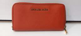 Michael Kors Women's Orange Leather Wallet