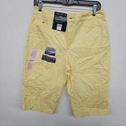 Yellow Tummy Control Bermuda Shorts