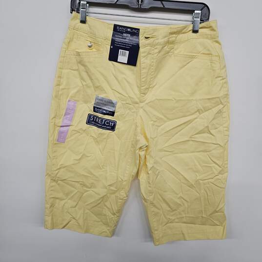 Yellow Tummy Control Bermuda Shorts image number 1