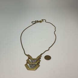 Designer J. Crew Gold-Tone Clear Crystal Cut Stone Linked Pendant Necklace alternative image