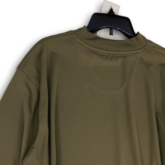 NWT Mens Green Long Sleeve Round Neck Pullover Activewear T-Shirt Size XXL image number 4
