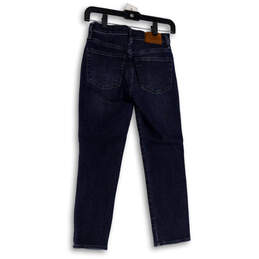 Womens Blue Medium Wash Regular Fit Pockets Denim Straight Jeans Size 23P alternative image