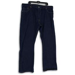 Levi's Mens Dark Blue 517 Denim Medium Wash Straight Leg Ankle Jeans Size 44x32