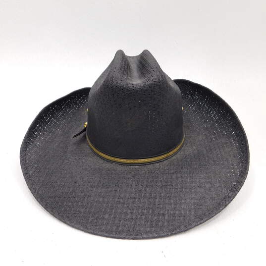 Western Express Black Straw Western Cowboy Hat Size S/M image number 1