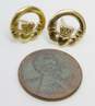 10K Gold Claddagh Circle Post Earrings 1.8g image number 6