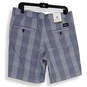 NWT Mens Multicolor Plaid Regular Fit Pockets Stretch Chino Shorts Size 32 image number 2
