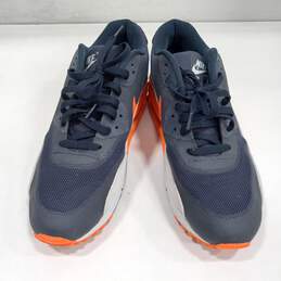 Men's Navy, Gray & Orange Nike Air Max 90 Hyperfuse Shoes-12 alternative image