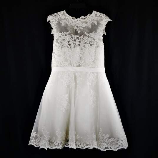JJs House Women Mini White Lace  Dress image number 1