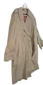 DommoDri Men's Beige Long Sleeve Double Breasted Collared Trench Coat Size 56 image number 1