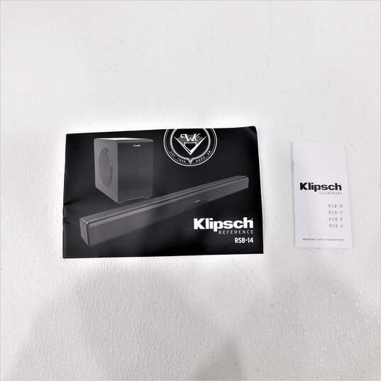 Klipsch Brand RSB-14 Black Subwoofer and Sound Bar w/ Accessories image number 5