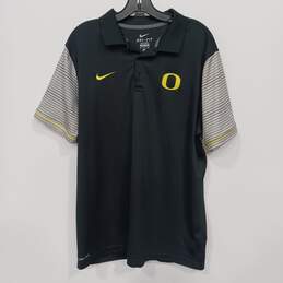 Nike Men's Oregon Black/Green/Gray Dri-Fit Polo Shirt Size XL