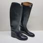 Women's black leather riding boots 7.5 image number 1