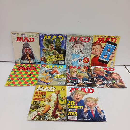 Bundle of 10 Assorted Mad Comic Books image number 1