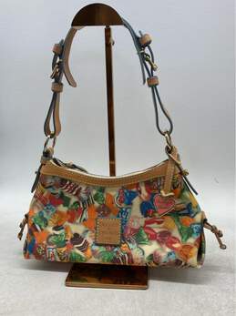 Dooney & Bourke Multicolor Canvas Leather Shoulder Bag