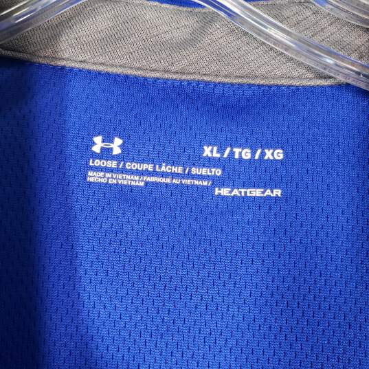 Mens Heatgear Loose Fit Short Sleeve Collared Golf Polo Shirt Size Medium image number 4