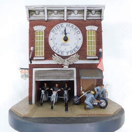 The Bradford Exchange Cuckoo Clock: Freedom Choppers Motorcycle Garage alternative image