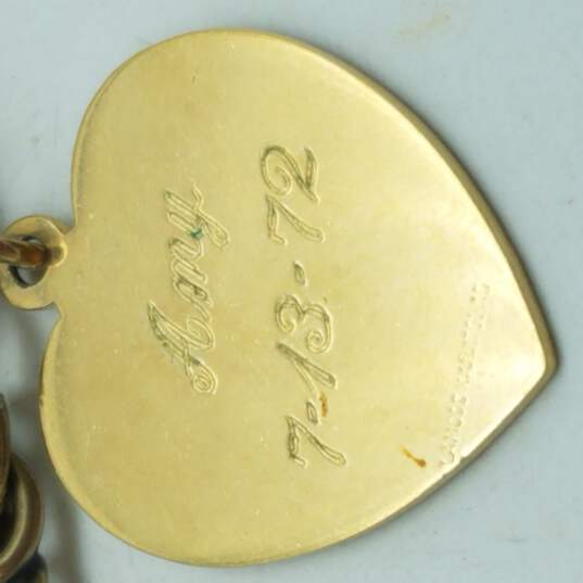 Gold Filled 2-Charm Bracelet Scrap 22.2g image number 4