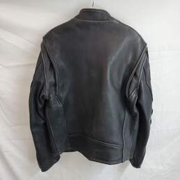 Simone Leather Full Zip Black Leather Jacket Size 42 alternative image