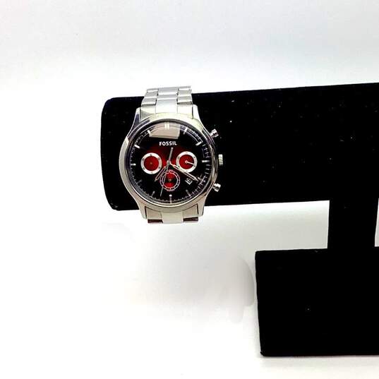 Designer Fossil FS-4675 Stainless Steel Round Dial Quartz Analog Wristwatch image number 1