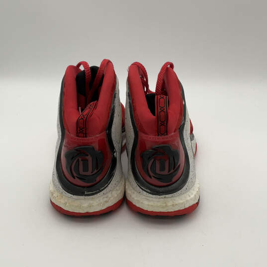 Mens D Rose Boost C77290 Red White Lace-Up Mid Top Basketball Shoes Size 13 image number 2