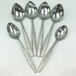 Edward Don & Co BALI Stainless Textured Flatware Set of 6 Spoons