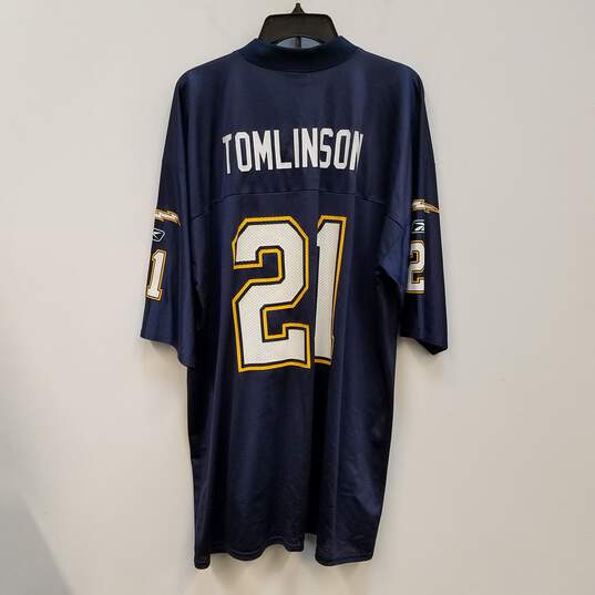 Mens Navy Blue Los Angeles Chargers LaDainian Tomlinson #21 Jersey Size XL image number 2
