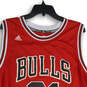Mens Red Chicago Bulls Jimmy Butler #21 Basketball Pullover Jersey Size M image number 3